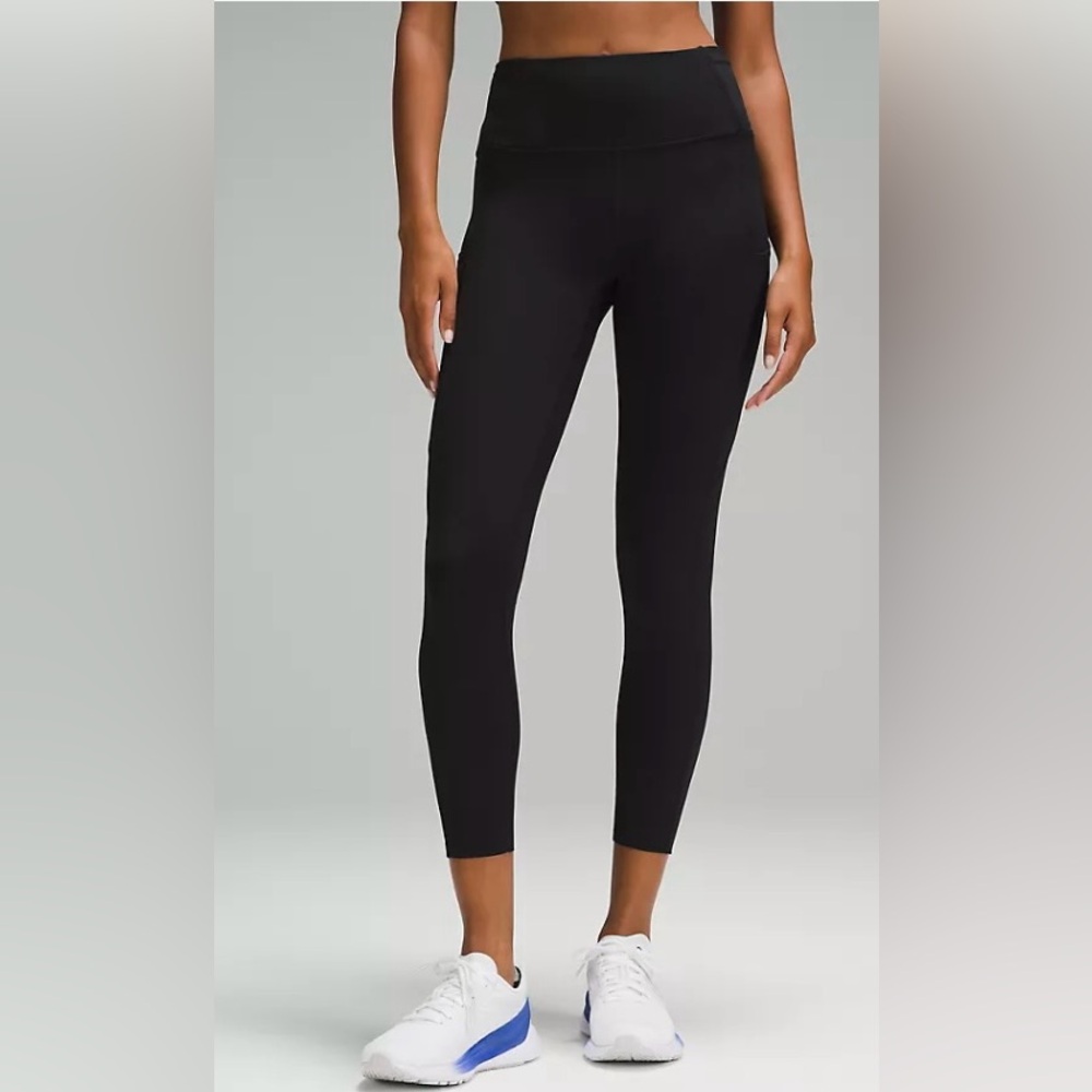 Lululemon Black Leggings, leg air vents, yoga pants workout run gym